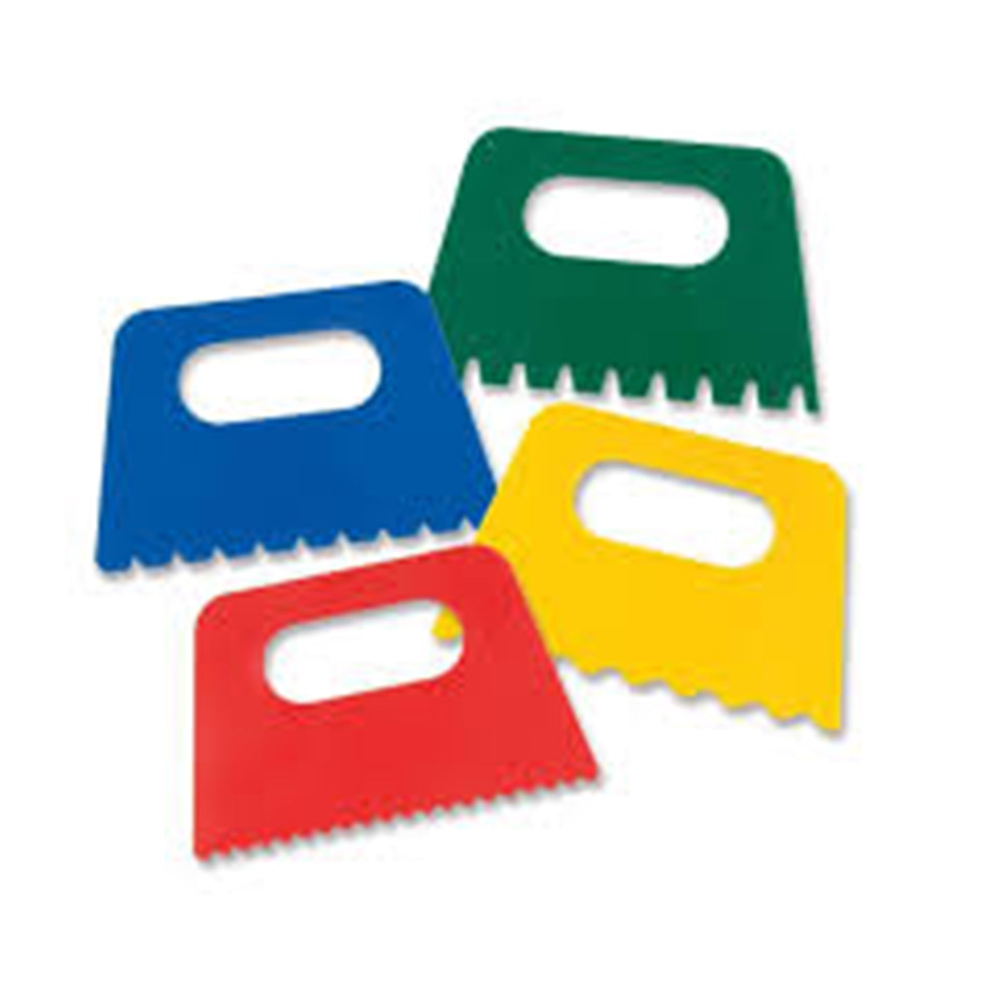 4Pcs - Plastic Paint Scrapers for Art DIY