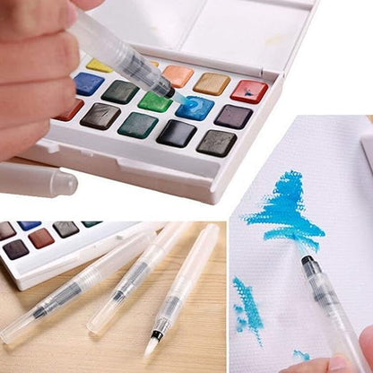 Pack of 3 Refillable Soft Watercolor Pens – For Painting, Calligraphy