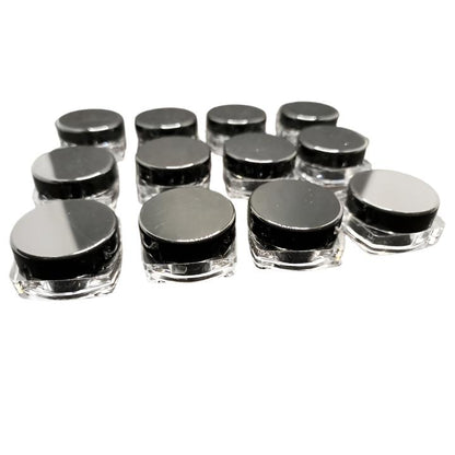 Sets of Multipurpose Calligraphy Ink Pot Jar, Clear Transparent Round Containers for Cosmetics, and Travel - 5ml/10ml/20ml, 5gm/10gm/20gm