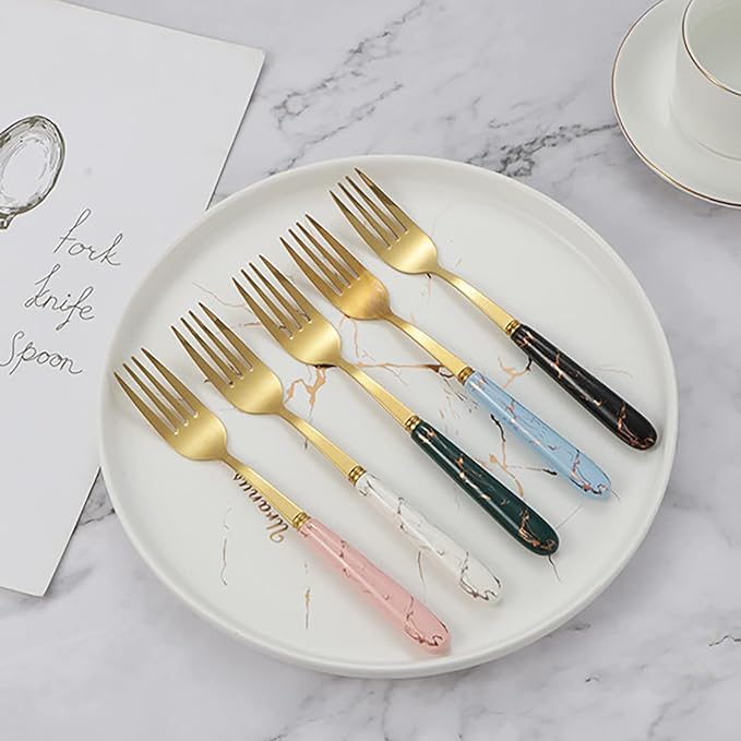 24-Piece Stainless Steel Cutlery Set with Stand – Fork, Spoon, Knife, and Teaspoon for 6 Persons
