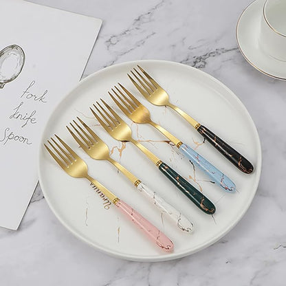 24-Piece Stainless Steel Cutlery Set with Stand – Fork, Spoon, Knife, and Teaspoon for 6 Persons