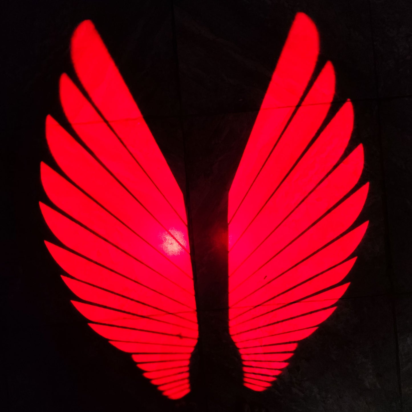 Angel Wings LED Light for Bikes & Cars – High-Quality Decorative Auto Floor Display Lights in Red, Blue & White