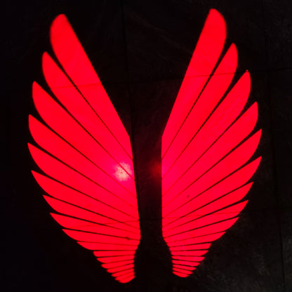 Angel Wings LED Light for Bikes & Cars – High-Quality Decorative Auto Floor Display Lights in Red, Blue & White