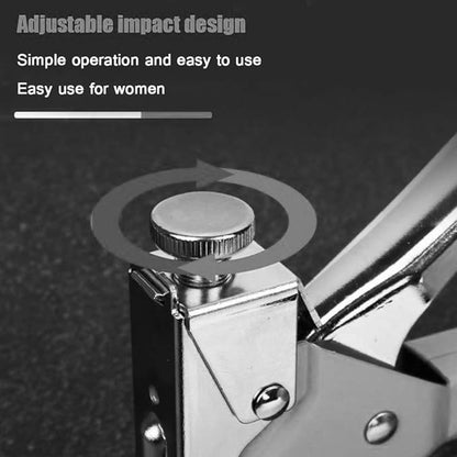 3-in-1 Heavy Duty Manual Staple Gun - Upholstery, Canvas Stretching, Carpentry & Furniture Repair Tool