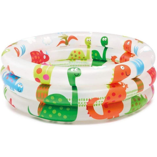 Intex + 24x8 Inch + Dino Inflatable Swimming Pool Kids Water Play Pool
