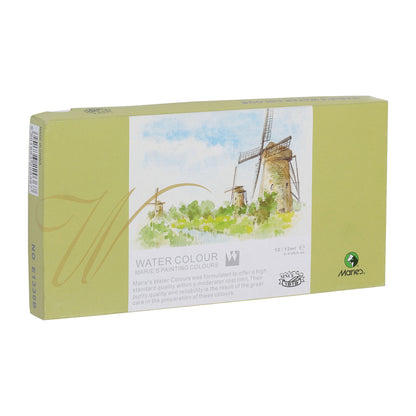 Pack Of 12 - Marie's Water Colors - 12x12ml Tube - For Artist Designing And Painting