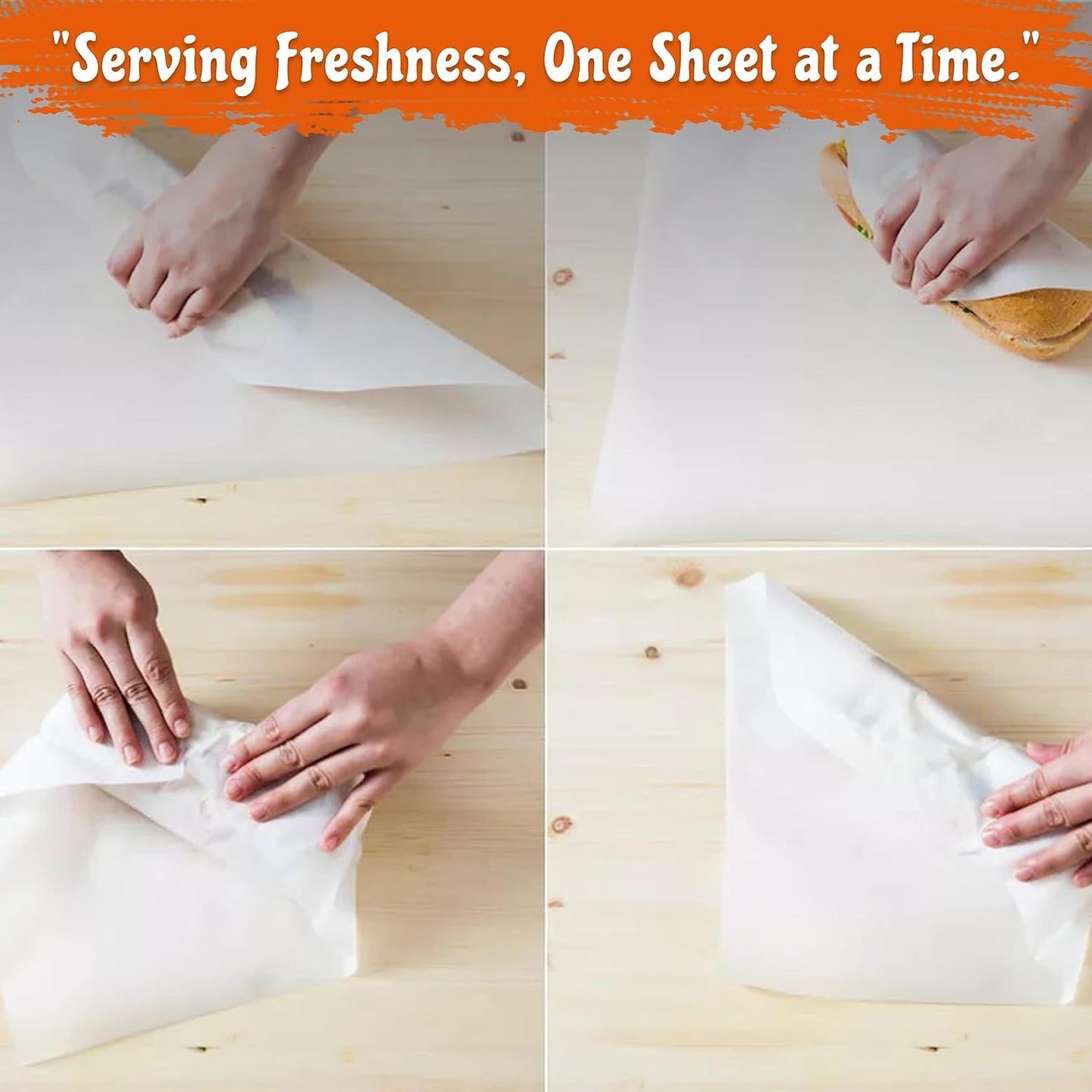 P100 Butter Paper - 9x12 Inch Food Wrapping Paper for Burger, Shawarma, Kababs, and Baking Items