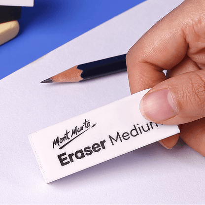 Mont Marte Artist Erasers Set – Black, Soft, Medium, Hard (Pack of 4)