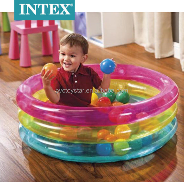 Intex 57104 + 34" x 10" + Rainbow Baby Inflatable Kiddie Pool