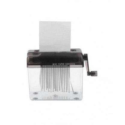 A5 Size Manual Paper Shredder (Strip Cut) - Transparent Shredding Machine for Personal Use
