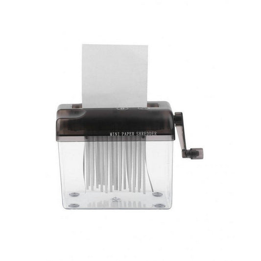 A5 Size Manual Paper Shredder (Strip Cut) - Transparent Shredding Machine for Personal Use