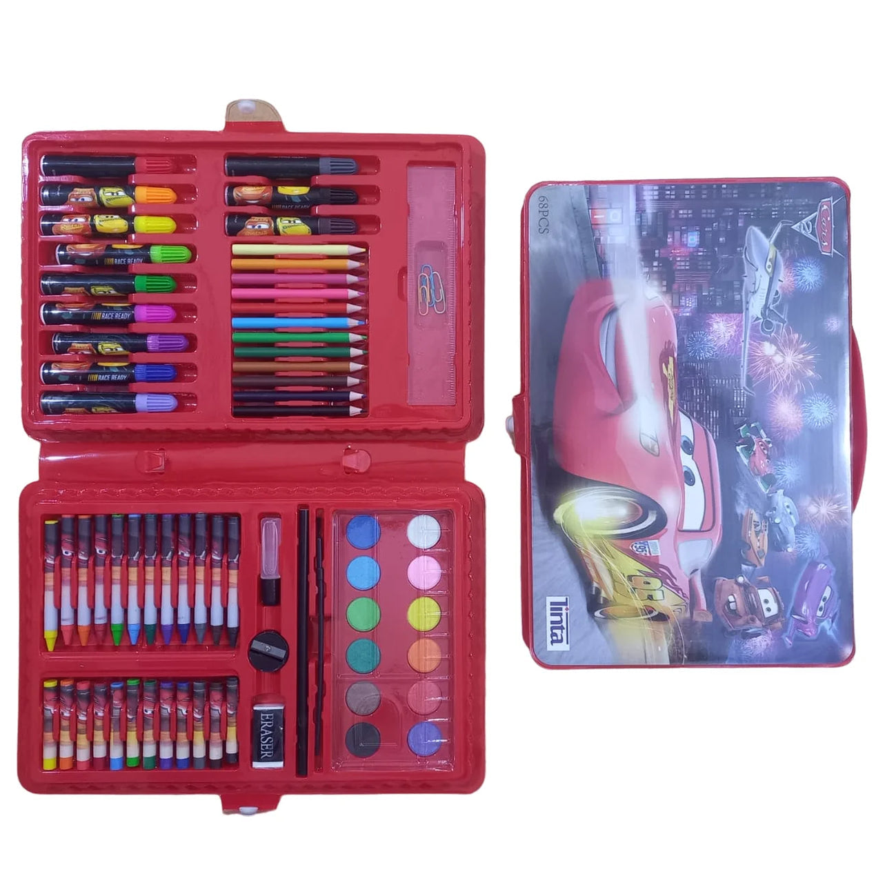 86 PCS Cars Multi-Color Craft Kit with Button Box: High-Quality Materials for Creative Projects