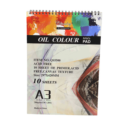 Chivalry Oil Color Pad for Artists – A3 Size, 10 Sheets, 300GSM