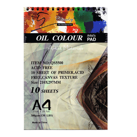 Chivalry Oil Color Pad for Artists - A4 Size, 10 Sheets, 300gsm