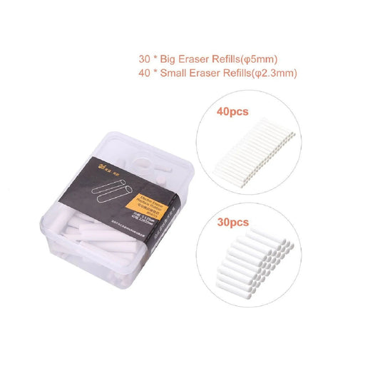 Electric Eraser Refills Set: 30 Big/Thick & 40 Small/Thin
