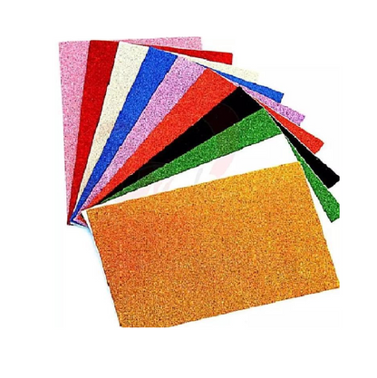 Glitter Foamic Sheets A4 Size - Mix Colour, Pack of 10