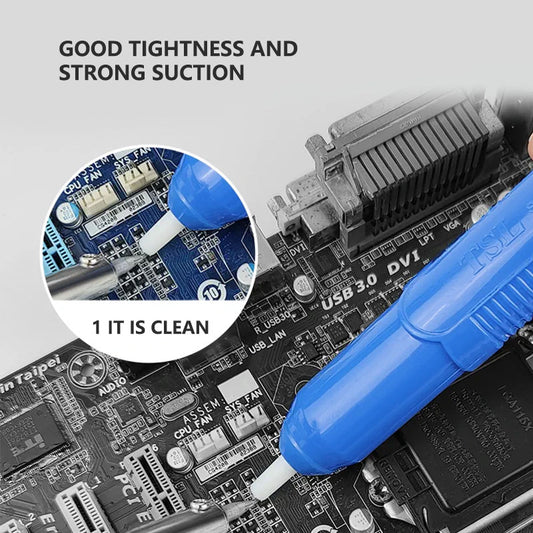 Manual Large Blue Anti-Static Strong Suction Tin Stripping Pump for Soldering Iron Accessories