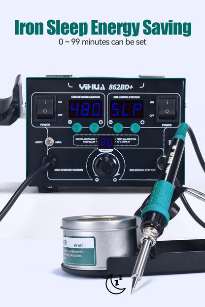 Adjustable Temperature & Air Volume BGA Rework Station with ESD Protection
