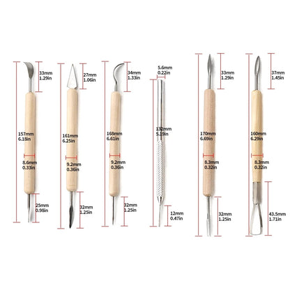 11 Pcs Pottery Clay Carving Tool Set for Sculpture, Polymer Clay and Ceramics