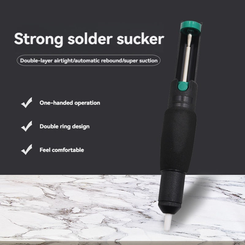 Desoldering Pump ORIGINAL 35 CM-HG with Guard, High Suction Power, Lightweight Solder Sucker - Metal Alloy