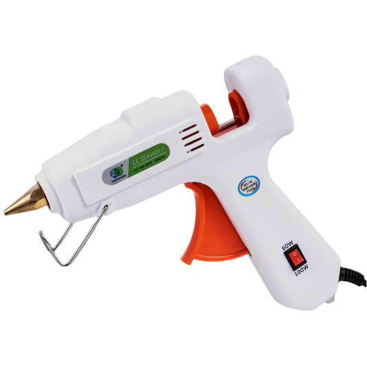 2-in-1 Hot Glue Gun with Fast Heat-Up, Dual 60W/100W Modes, Anti-Drip Nozzle, and Heat-Resistant Cap – Perfect for Home, Office & Industrial Use
