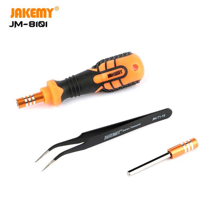 AKEMY JM-8101 33-in-1 Portable Precision Screwdriver Kit – DIY Repair Tool Box for Eyeglasses, Cameras, Watches & Cellphones