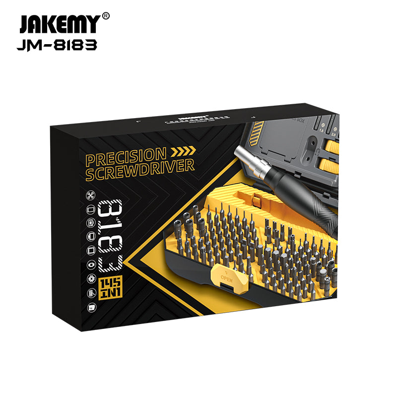 JM-8183 145-in-1 DIY Repair Tool Kit – Magnetic Bits Mini Precision Screwdriver Set for Electronics Repair