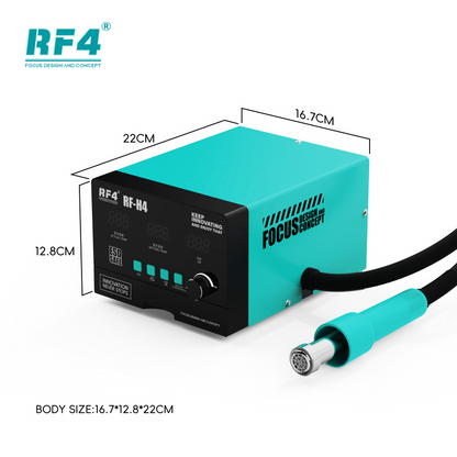 RF-H4 Hot Air Gun Welding Station with Foot Switch, Cold Air Supply Mode for Convenient Use