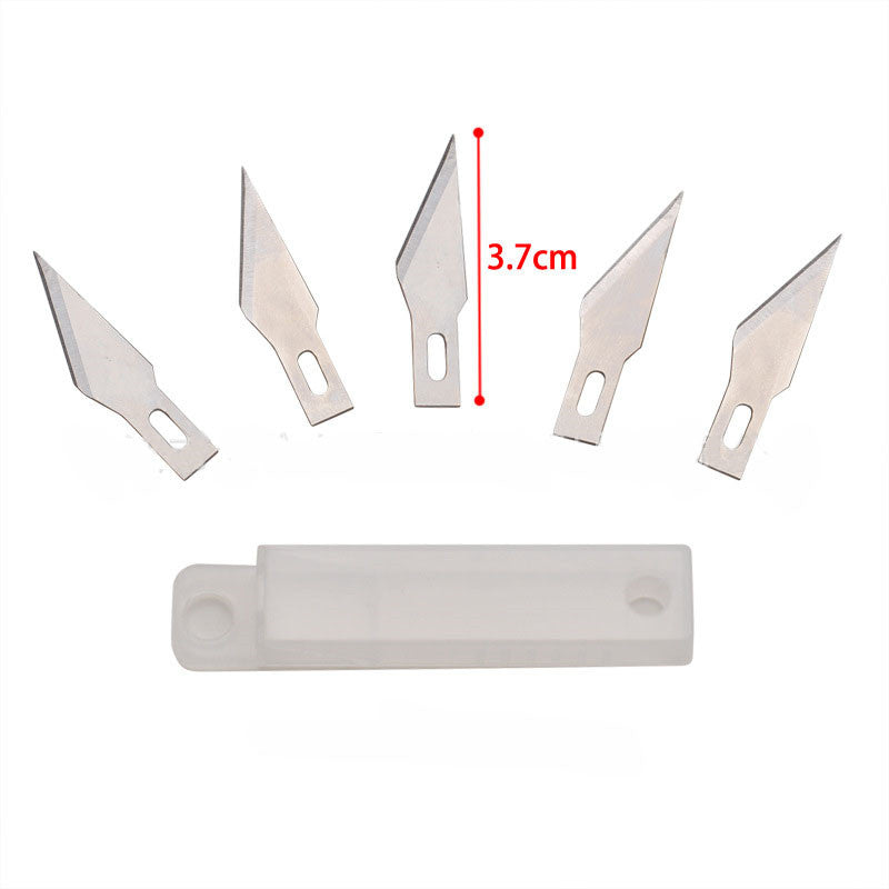 Precision Metal Paper Cutting Knife with 5 Spare Blades, X-Acto Style Pen, Cutter