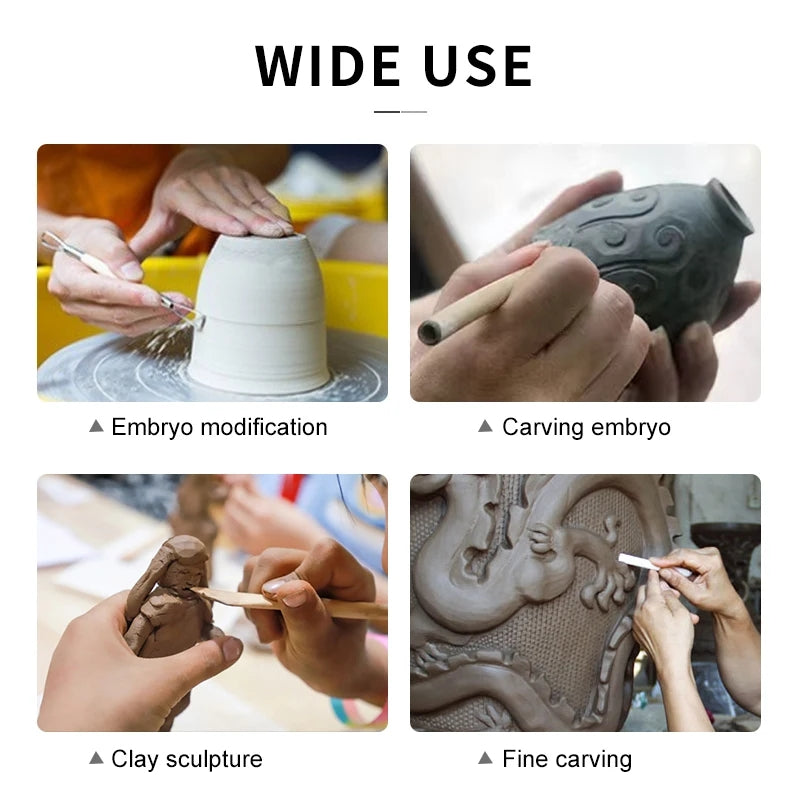 11 Pcs Pottery Clay Carving Tool Set for Sculpture, Polymer Clay and Ceramics