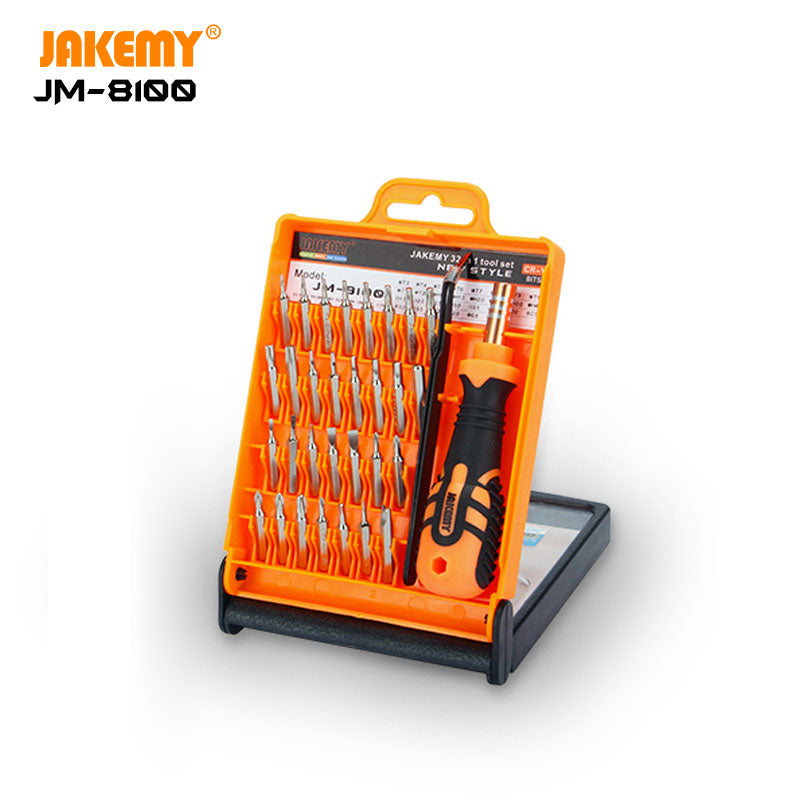 AKEMY JM-8101 33-in-1 Portable Precision Screwdriver Kit – DIY Repair Tool Box for Eyeglasses, Cameras, Watches & Cellphones