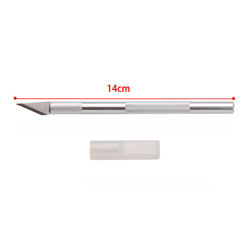 Precision Metal Paper Cutting Knife with 5 Spare Blades, X-Acto Style Pen, Cutter