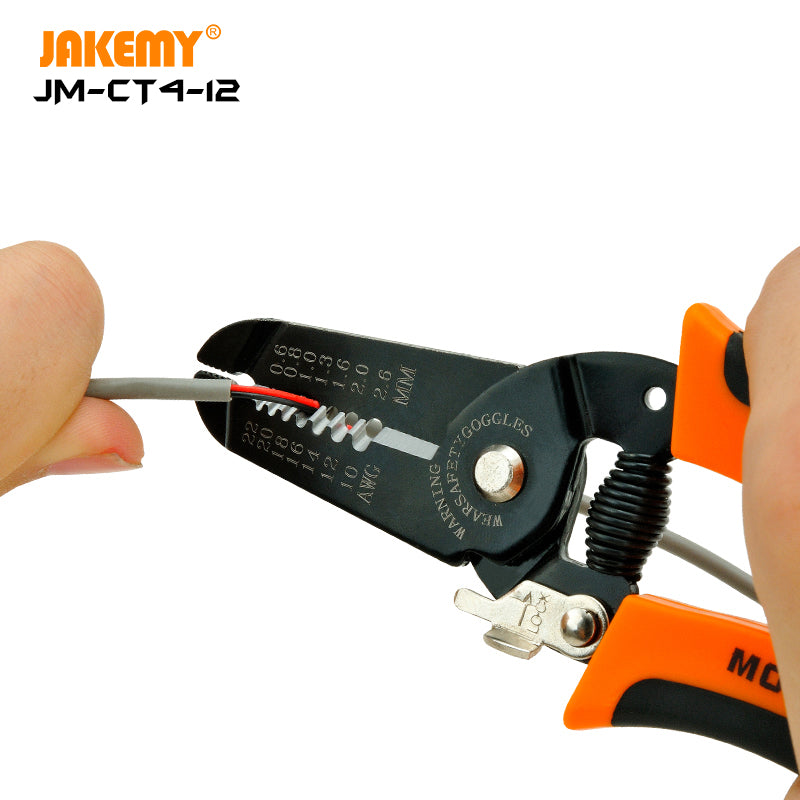 JAKEMY Professional Wire Cutter & Electric Wire Stripper for DIY Home Appliance Repairs