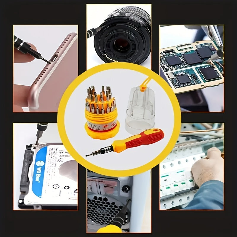 31-in-1 Precision Screwdriver Set with CRV Bits and Holder for Mobile, Laptop, Camera, and Eyeglass Repairs