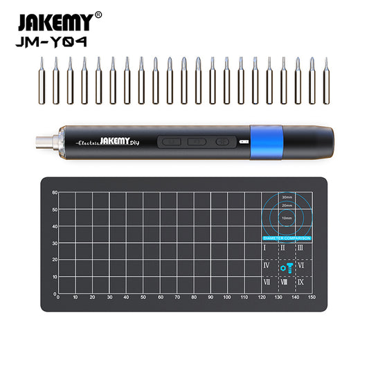 25-in-1 Electric Precision Screwdriver Set with 21 Magnetic Bits & 4 LED Lights for Electronics Repair