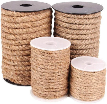 Thin Jute Rope – Simple Brown Jute Thread for Crafting & DIY Projects