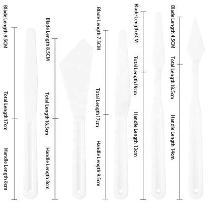 Versatile Set of 5 Plastic Spatulas – Durable, Flexible, and Easy-to-Clean Tools for Arts, Crafts, and DIY Projects Painting, Arts & Craft