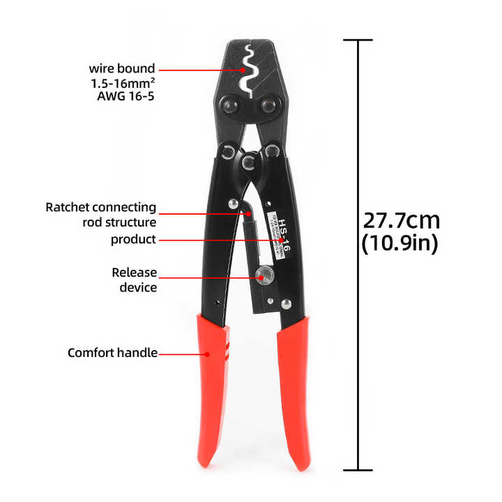 Professional Electrical Crimping Pliers with Safety Lock: Secure and Precise Wire Connections