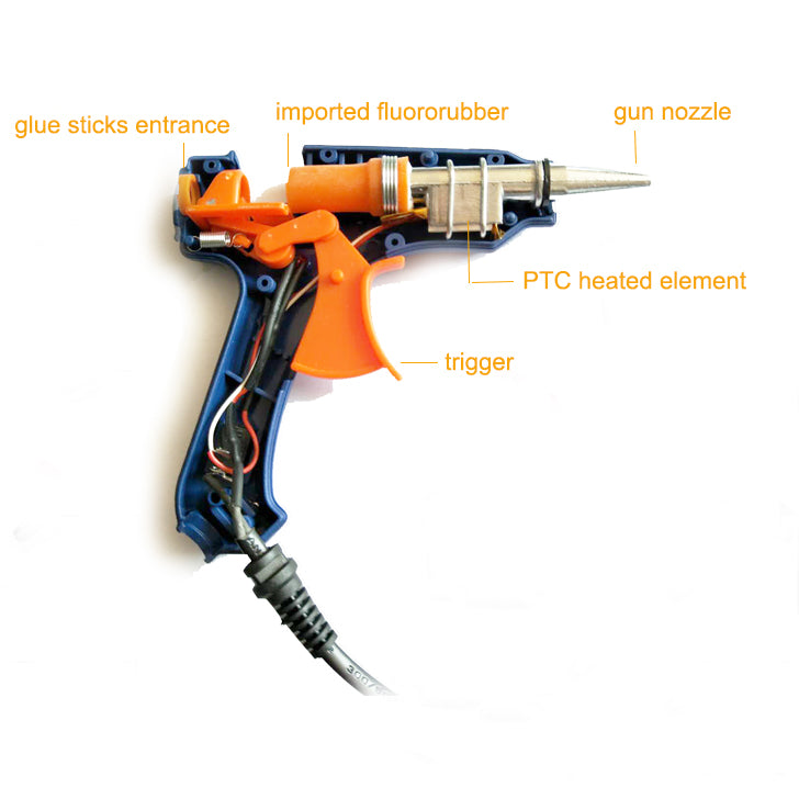 2-in-1 Hot Glue Gun with Fast Heat-Up, Dual 60W/100W Modes, Anti-Drip Nozzle, and Heat-Resistant Cap – Perfect for Home, Office & Industrial Use