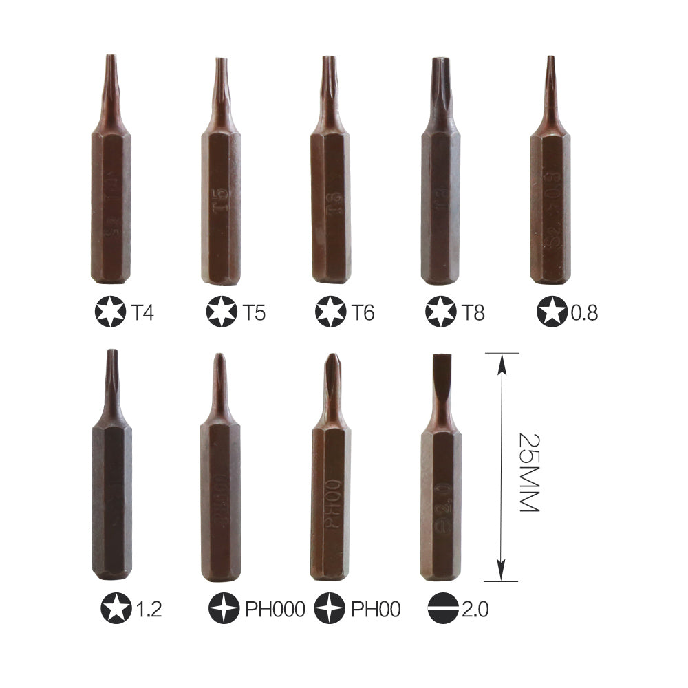 BESTOOL Precision Multibit Pocket Pen Screwdriver Set with 9 Assorted Bits – Compact & Versatile Tool for Fine Repairs