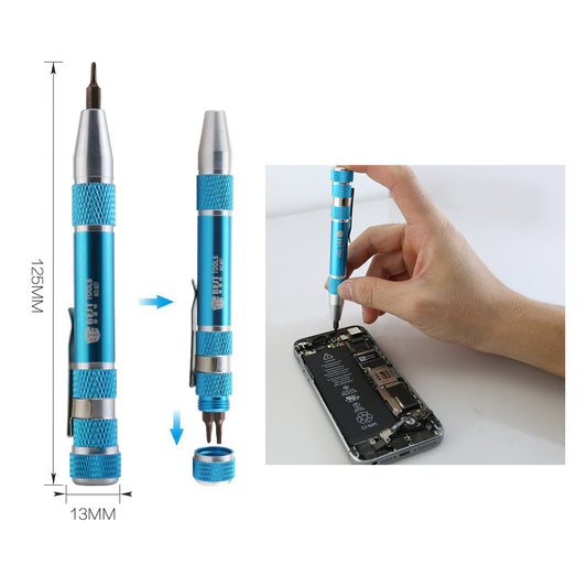 BESTOOL Precision Multibit Pocket Pen Screwdriver Set with 9 Assorted Bits – Compact & Versatile Tool for Fine Repairs