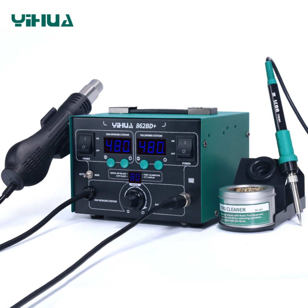 Adjustable Temperature & Air Volume BGA Rework Station with ESD Protection