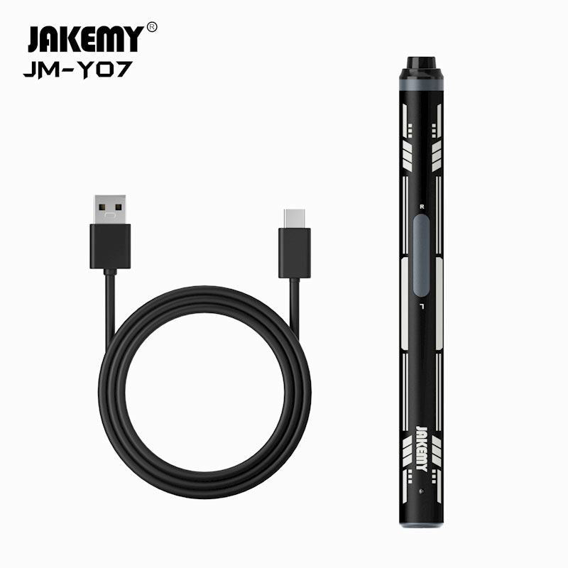 JAKEMY Y07 Mini Wireless Magnetic Cordless USB-C Electric Screwdriver Set for Laptop Repair