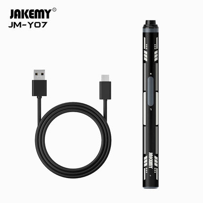 JAKEMY Y07 Mini Wireless Magnetic Cordless USB-C Electric Screwdriver Set for Laptop Repair