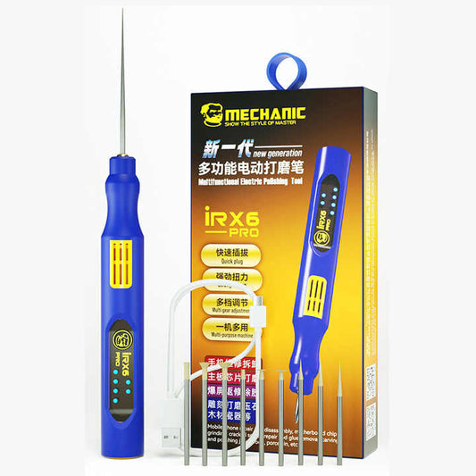 Mechanic IRX6 Pro Electric Grinder Engraving Pen – Precision Tool for Phone CPU, PCB Polishing, Drilling, Grinding & Cutting
