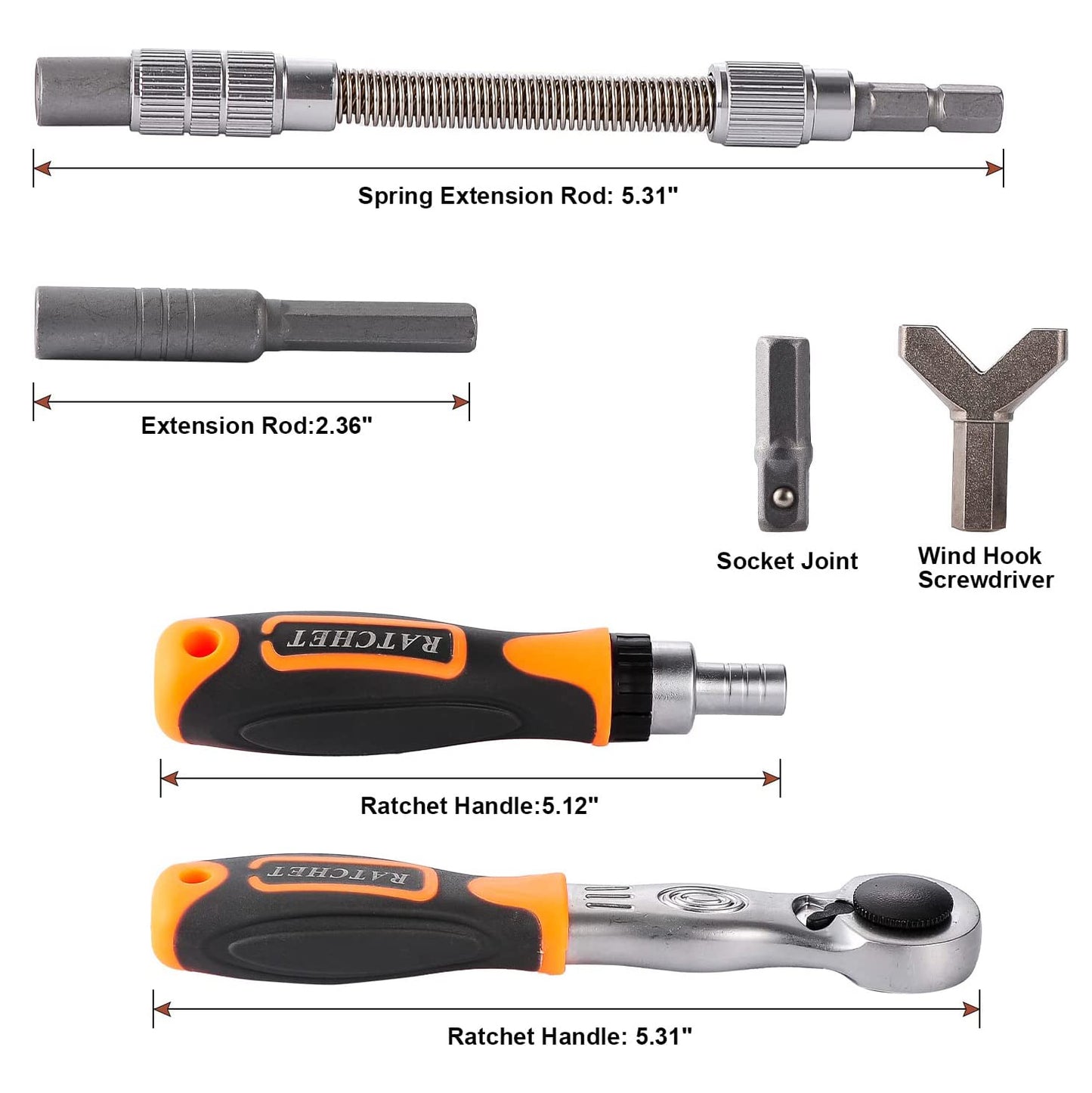 38-in-1 Multi-Functional Screwdriver Bit Set with Ratchet Handle, Sockets & Bits, and Tool Box
