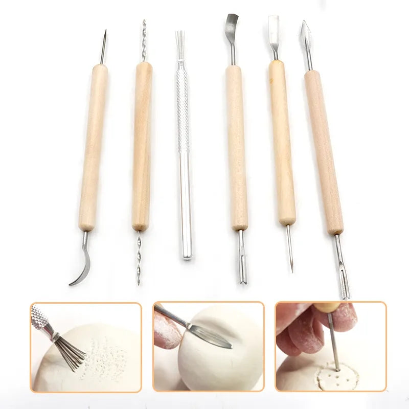 11 Pcs Pottery Clay Carving Tool Set for Sculpture, Polymer Clay and Ceramics