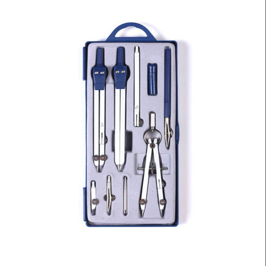 9-Piece Technical Drawing Compass Set with Complete Accessories
