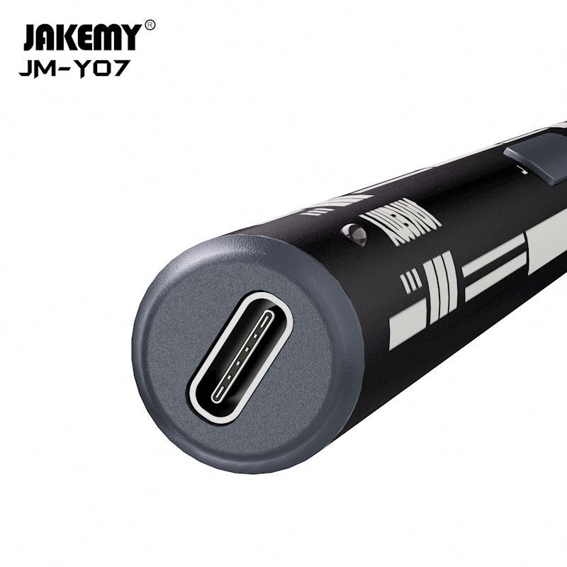 JAKEMY Y07 Mini Wireless Magnetic Cordless USB-C Electric Screwdriver Set for Laptop Repair