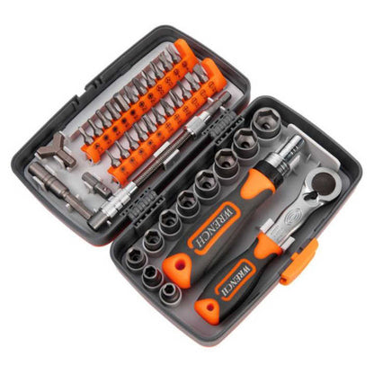 38-in-1 Multi-Functional Screwdriver Bit Set with Ratchet Handle, Sockets & Bits, and Tool Box
